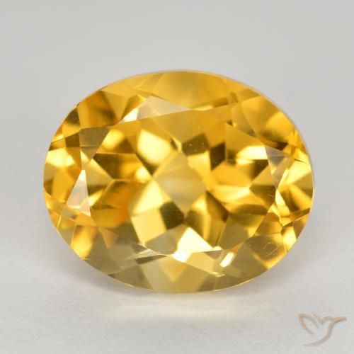 4.11ct طبيعي برتقالى ذهبة سيترين, بيضوي, VVS-VS