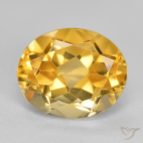 4.02ct طبيعي ذهبى داكن-متوسط سيترين, بيضوي, VVS
