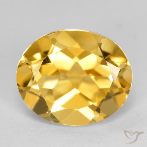 3.35ct طبيعي برتقالى ذهبة سيترين, بيضوي, VVS-VS