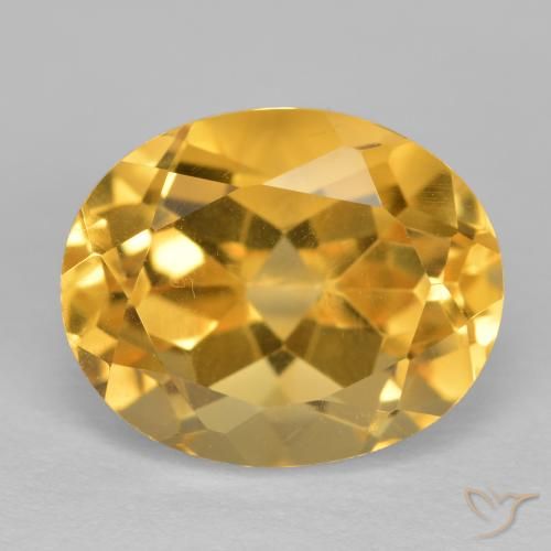 4.06ct طبيعي برتقالى ذهبى غامق سيترين, بيضوي, VVS-VS