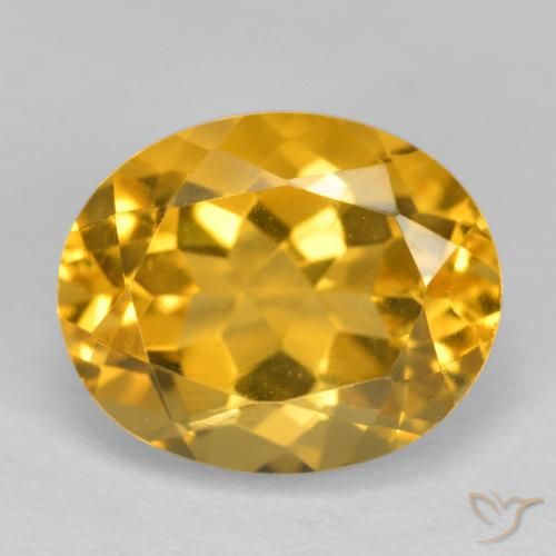 3.95ct طبيعي ذهبى داكن سيترين, بيضوي, VVS