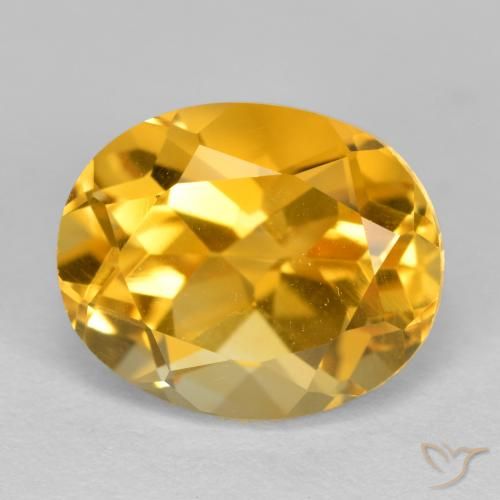 4.03ct طبيعي ذهبى داكن سيترين, بيضوي, VVS