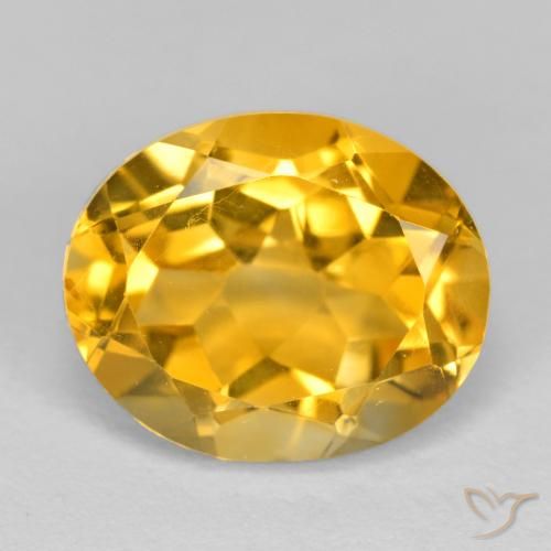 3.53ct طبيعي ذهبى داكن سيترين, بيضوي, VVS-VS