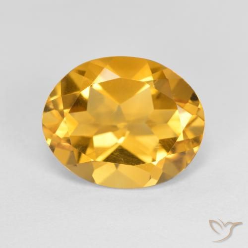 3.20ct طبيعي برتقالى ذهبى غامق سيترين, بيضوي, VVS-VS