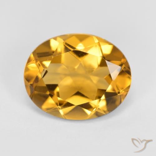 3.17ct طبيعي ذهبي سيترين, بيضوي, VVS