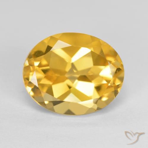 3.76ct طبيعي ذهبى متوسط سيترين, بيضوي, VVS