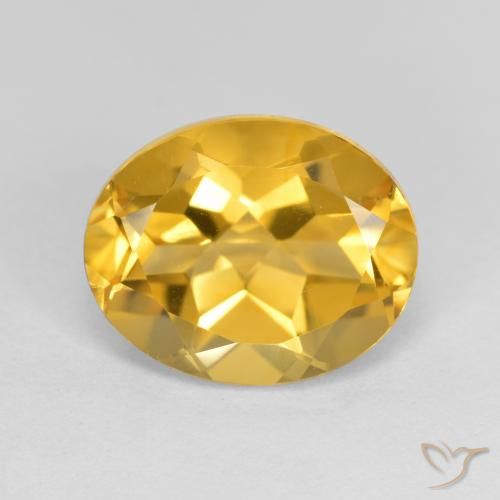 3.37ct طبيعي ذهبى متوسط سيترين, بيضوي, VVS-VS