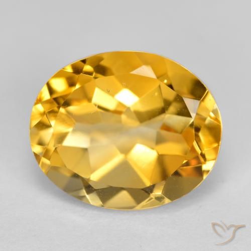 3.68ct طبيعي برتقالى ذهبى غامق سيترين, بيضوي, VVS-VS