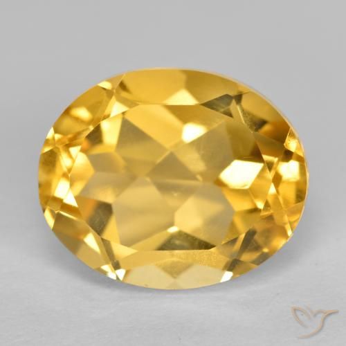 3.70ct طبيعي برتقالى ذهبى غامق سيترين, بيضوي, VVS-VS