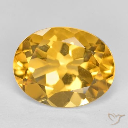 2.90ct طبيعي ذهبى داكن سيترين, بيضوي, VVS-VS