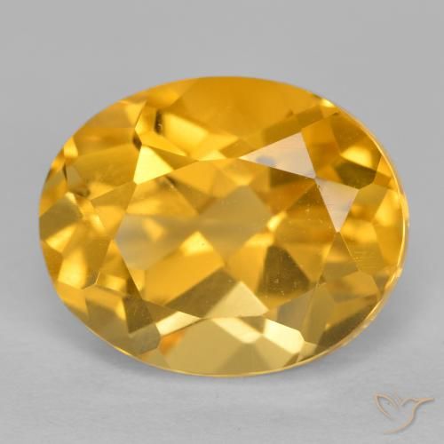 3.86ct طبيعي ذهبى داكن سيترين, بيضوي, VVS-VS