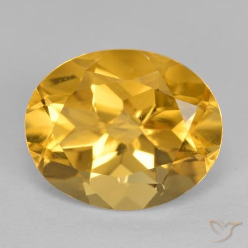 3.52ct طبيعي برتقالى ذهبى غامق سيترين, بيضوي, VVS-VS