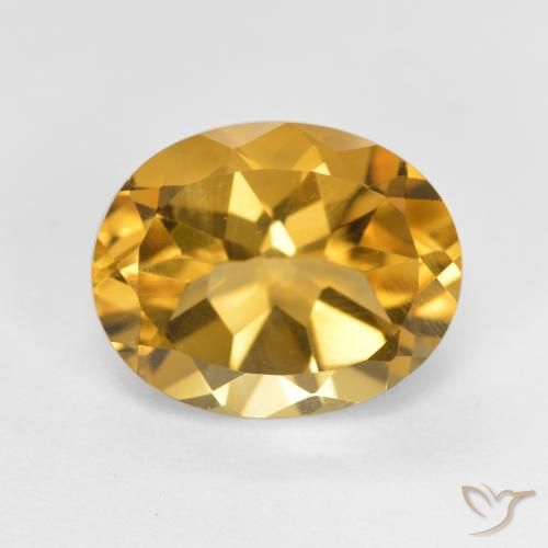 3.91ct طبيعي ذهبى غامق سيترين, بيضوي, VVS