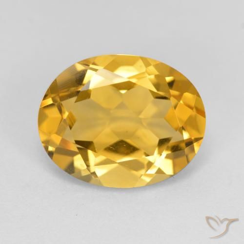 3.58ct طبيعي ذهبى متوسط سيترين, بيضوي, VVS