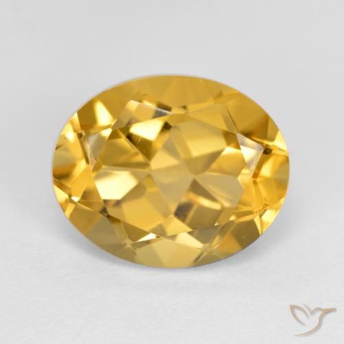 3.61ct طبيعي برتقالى ذهبى غامق سيترين, بيضوي, VVS