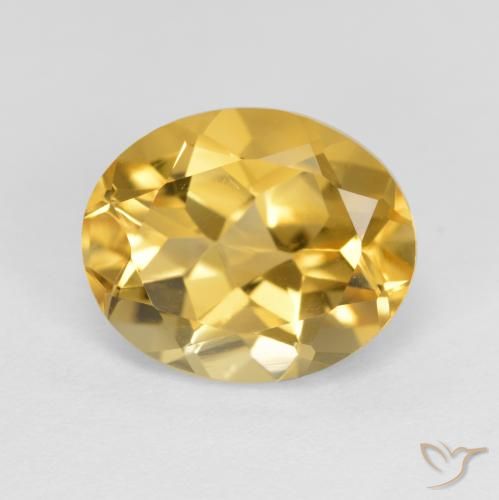 3.56ct طبيعي ذهبى متوسط سيترين, بيضوي, VVS