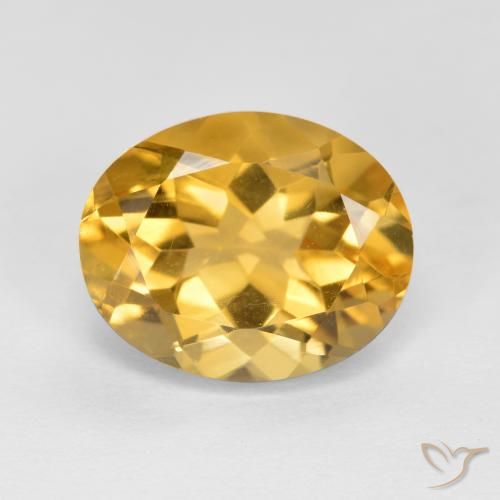 3.42ct طبيعي برتقالى ذهبة سيترين, بيضوي, VVS-VS