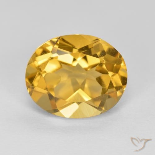 3.65ct طبيعي ذهبى متوسط سيترين, بيضوي, VVS-VS
