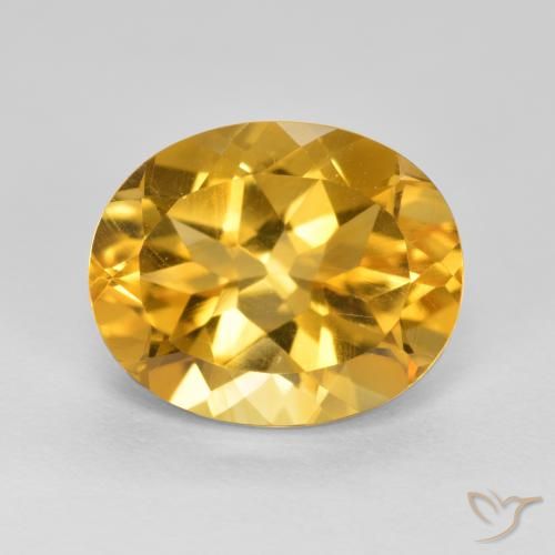 3.50ct طبيعي ذهبى داكن سيترين, بيضوي, VVS-VS