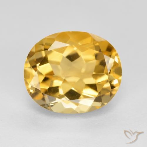 3.57ct طبيعي برتقالى ذهبى غامق سيترين, بيضوي, VVS