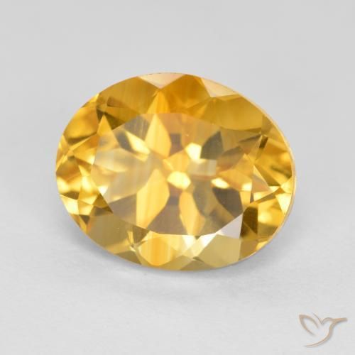 3.71ct طبيعي ذهبى داكن-متوسط سيترين, بيضوي, VVS-VS