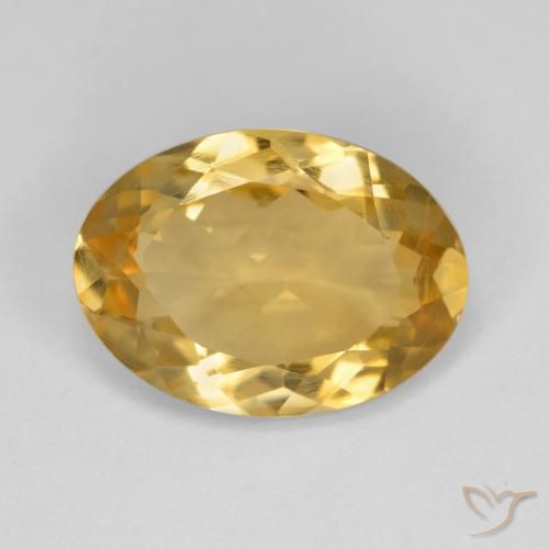 4.12ct طبيعي برتقالى ذهبى غامق سيترين, بيضوي, قليلا جدا