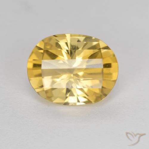 2.39ct طبيعي أصفر-ذهبى سيترين, بيضوي, VVS