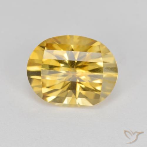 2.42ct طبيعي ذهبي سيترين, بيضوي, VVS