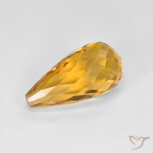 4.40ct طبيعي ذهبى-برتقالى سيترين, بريوليت, VVS-VS