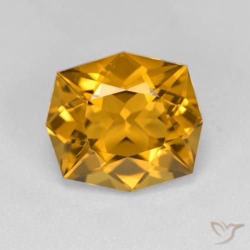 3.34ct طبيعي ذهب سيترين, فانسى, قليلا جدا