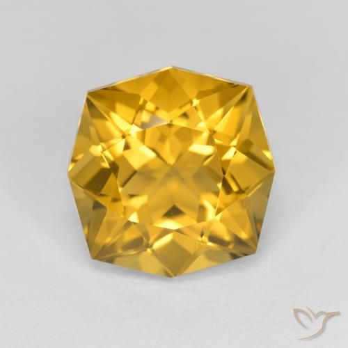 3.97ct طبيعي برتقالى-ذهبى سيترين, فانسى, VVS-VS