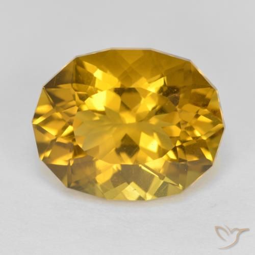4.09ct طبيعي ذهبى متوسط سيترين, فانسى, قليلا جدا