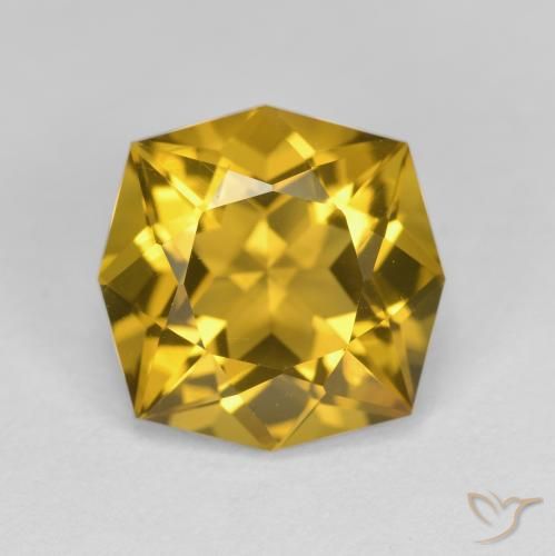 4.09ct طبيعي برتقالى ذهبة سيترين, قص الزمرد, VVS