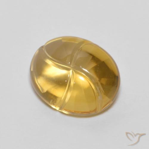 2.60ct طبيعي برتقالى-ذهبى سيترين, بيضوي, شفاف