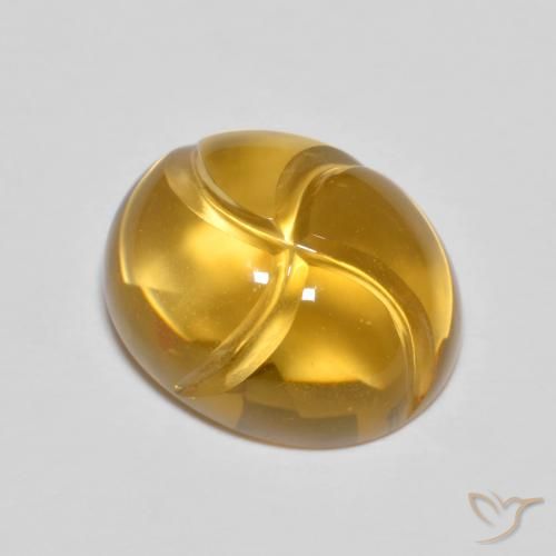 2.81ct طبيعي برتقالى-ذهبى سيترين, بيضوي, شفاف