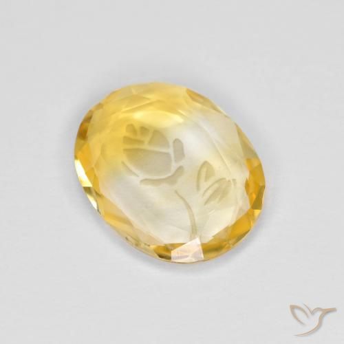 1.53ct طبيعي ذهبي سيترين, بيضوي, شفاف