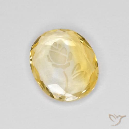 1.42ct طبيعي ذهبي سيترين, بيضوي, شفاف