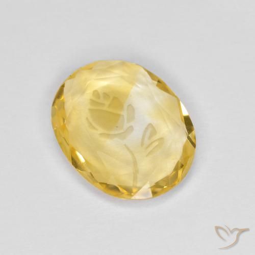 1.44ct طبيعي ذهبى مصفر سيترين, بيضوي, شفاف