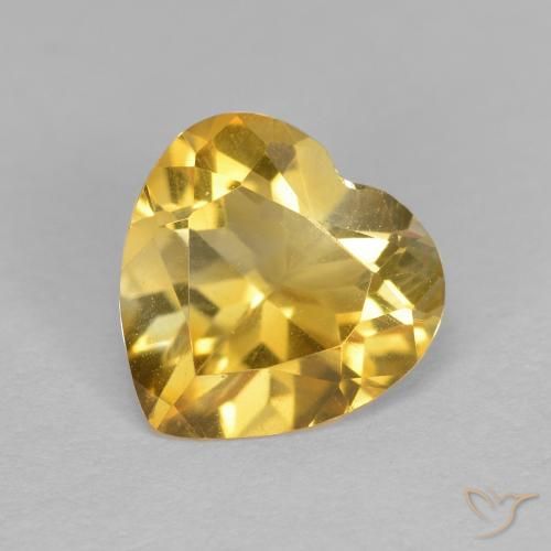 1.12ct طبيعي ذهب سيترين, قلب, قليلا جدا