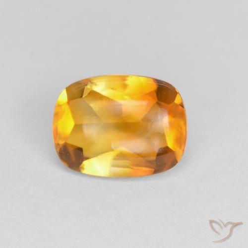 1.39ct طبيعي ذهب سيترين, وسادة, شفاف