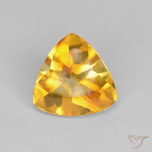 1.61ct طبيعي ذهبى داكن سيترين, مثلثى, شفاف