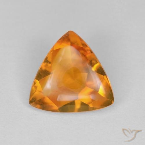 1.23ct طبيعي برتقالى مشمشى سيترين, مثلثى, شفاف