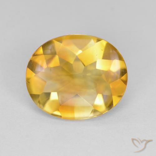 3.81ct طبيعي برتقالى ذهبى غامق سيترين, بيضوي, شفاف