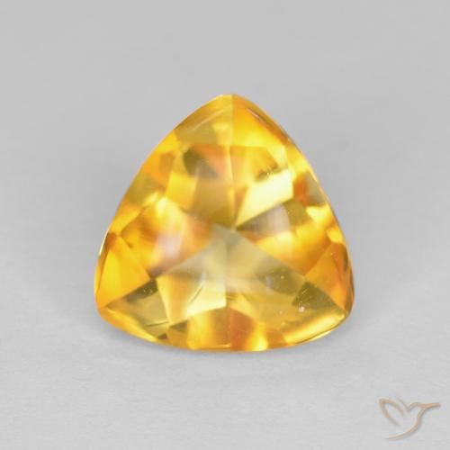 1.64ct طبيعي ذهبى متوسط سيترين, مثلثى, شفاف