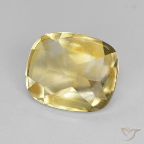 4.68ct طبيعي ذهبي سيترين, وسادة, شفاف