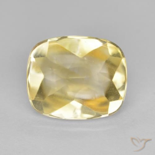 5.66ct طبيعي ذهبي سيترين, وسادة, شفاف