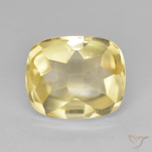 6.69ct طبيعي ذهبي سيترين, وسادة, شفاف