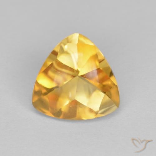 1.70ct طبيعي برتقالى ذهبى غامق سيترين, مثلثى, شفاف