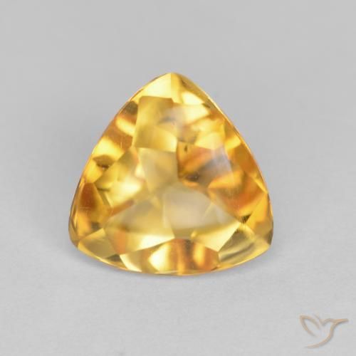 1.56ct طبيعي برتقالى ذهبى غامق سيترين, مثلثى, شفاف