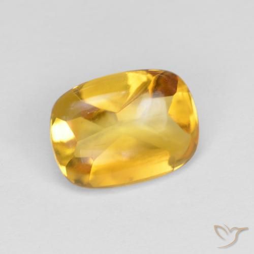 1.28ct طبيعي ذهبي سيترين, وسادة, شفاف